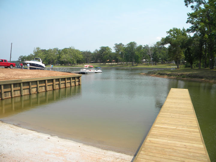 Boat Ramp Construction The Palms Marina on Lake Conroe